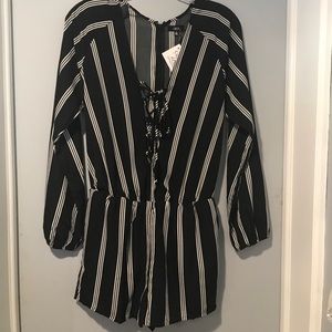 LUCCA black & white romper