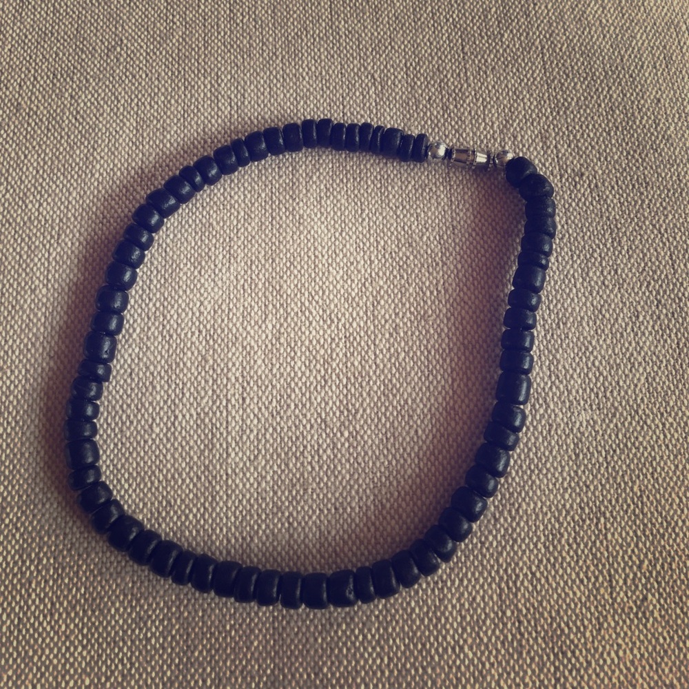 ~tropical~ black Hawaiian wood anklet bracelet