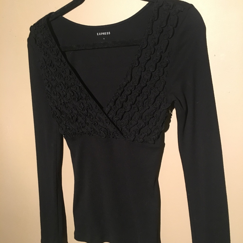 🎈Express black V neck top size S