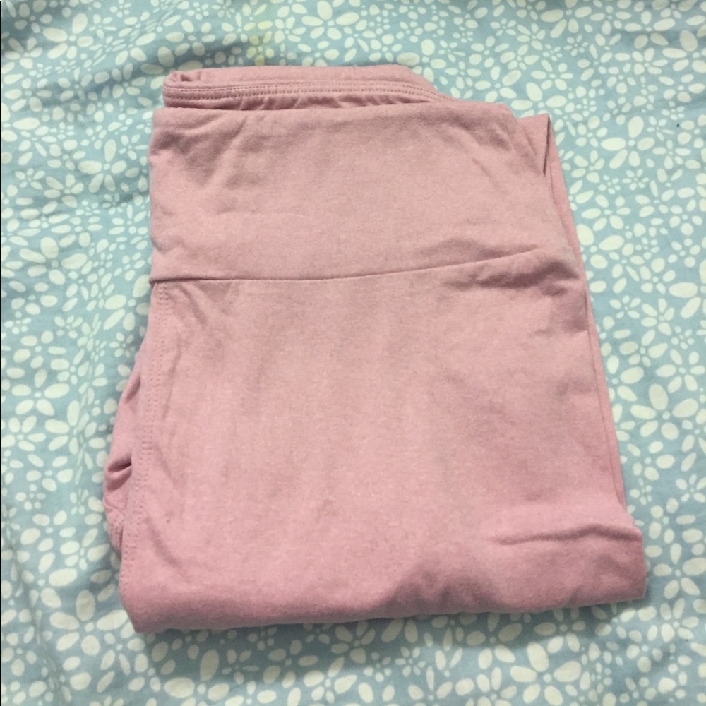 Solid Lularoe leggings Pink Heathered