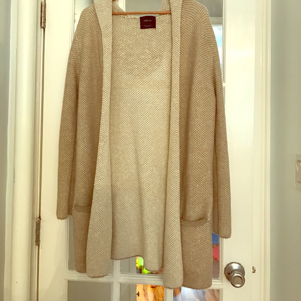 Warm and cozy! Zara knit with hood!
