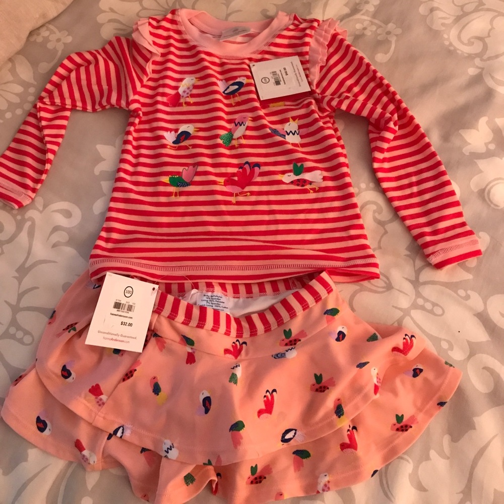 Hanna Anderson girls two piece swim suit.