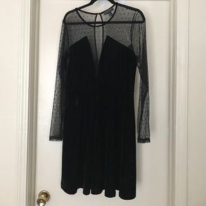 Black velvet dress