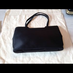 Evening black satin Ralph Lauren small bag