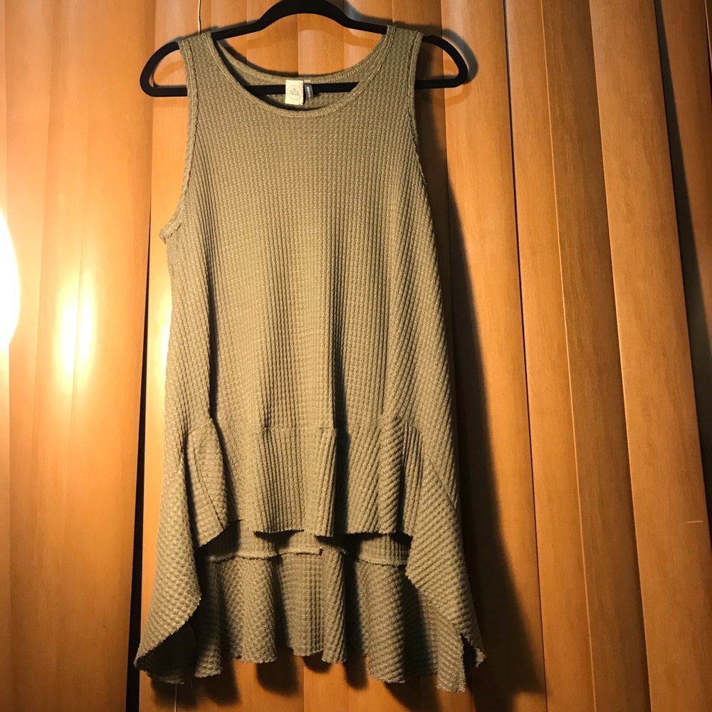 Olive green long shirt
