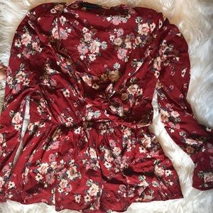 Floral American Eagle Top