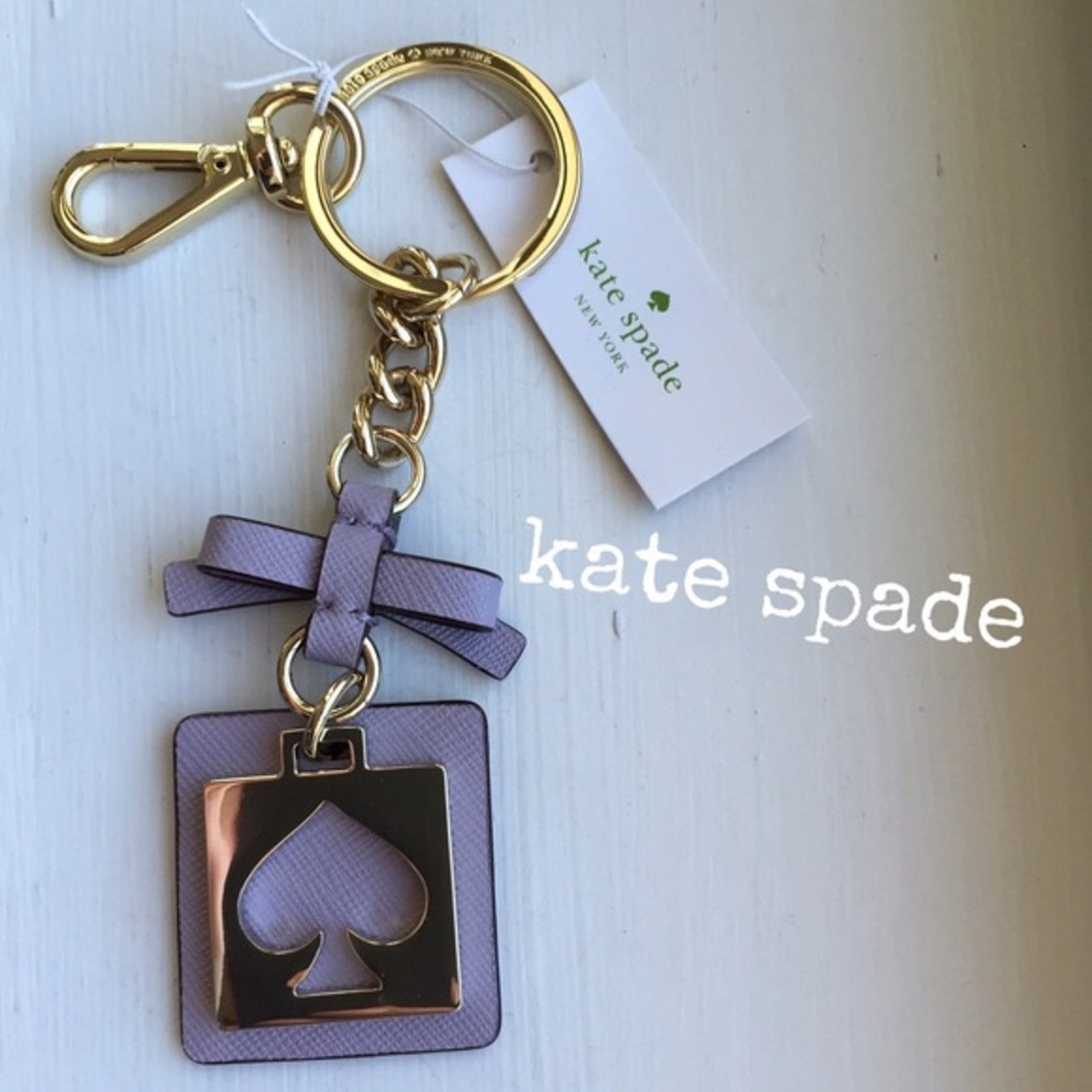Kate spade keychain blue bow