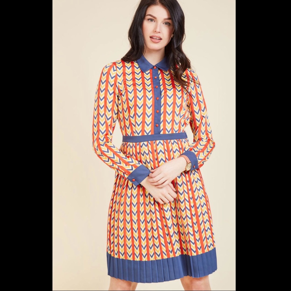 Modcloth just my typist long sleeve dress! Size 4x