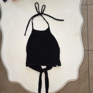 Hot, Black Crop Top/ Halter