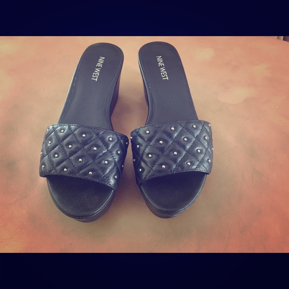 Nine West studded wedge