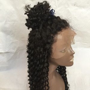 8A Lace Front Human Hair Wigs Curly