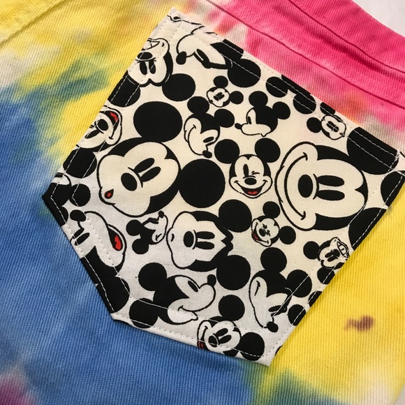 Mickey Mouse custom tie dye shorts - Picture 2 of 4