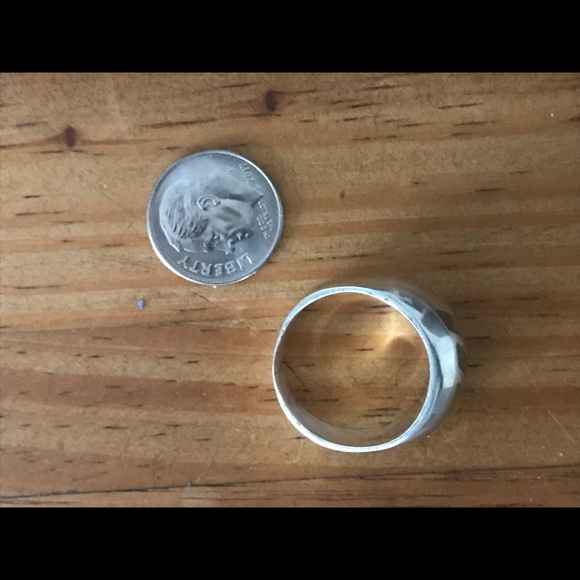 Handmade Sterling Silver 950 Mother of Pearl Ring - Picture 3 of 7