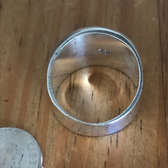 Handmade Sterling Silver 950 Mother of Pearl Ring - Picture 4 of 7