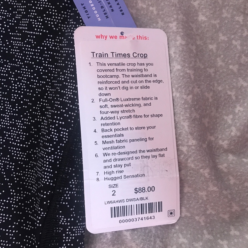 Lululemon crop reflective leggings