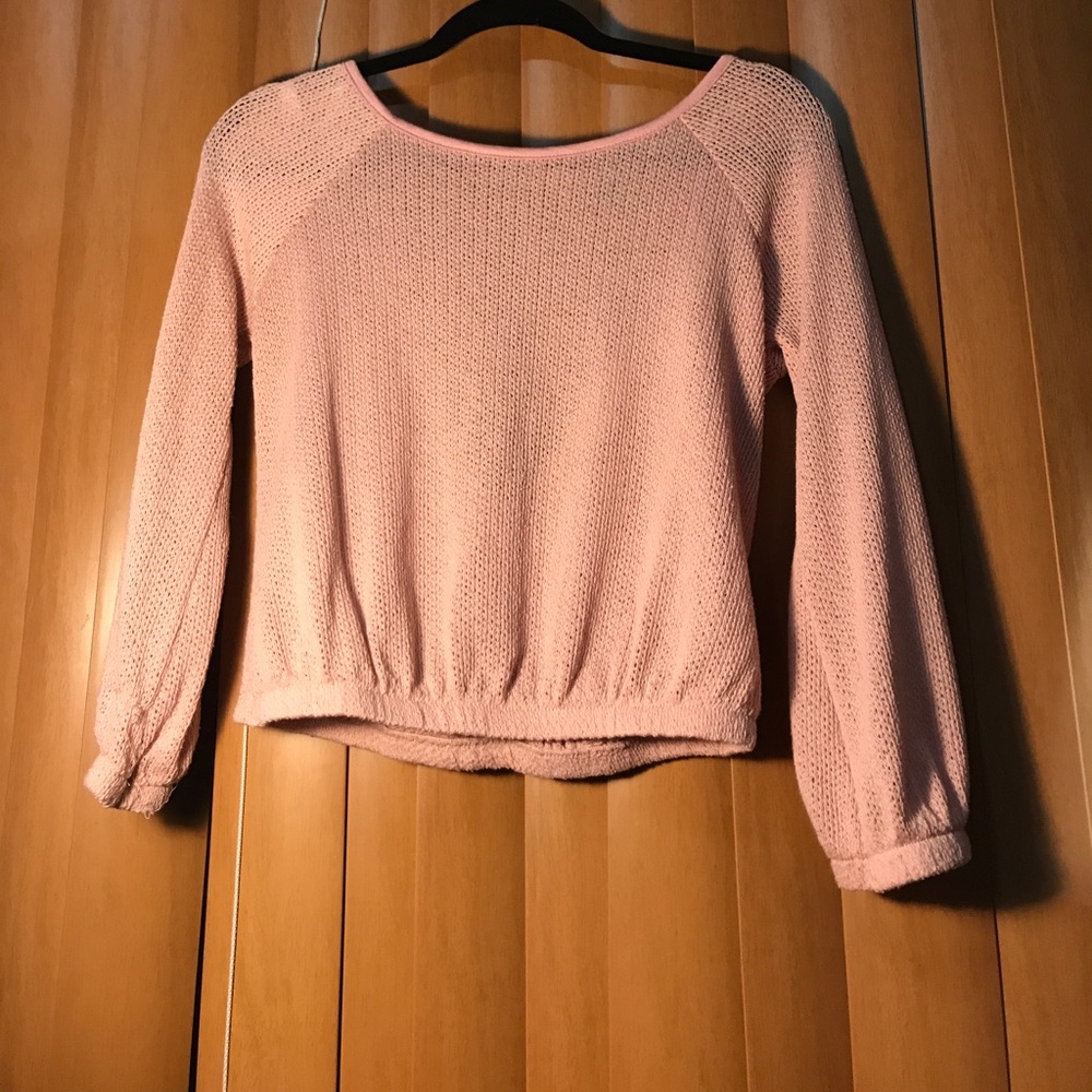 Open back long sleeve shirt