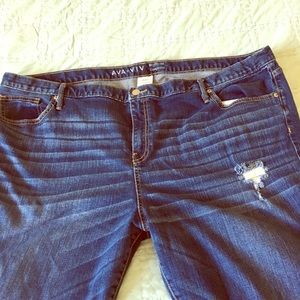 Ava & Viv Boyfriend Jeans, Plus Size 24