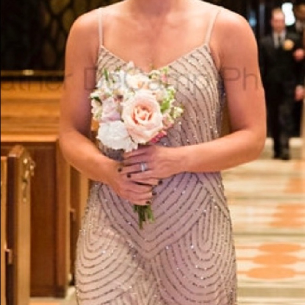 Adrianna papell beaded gown sz 6