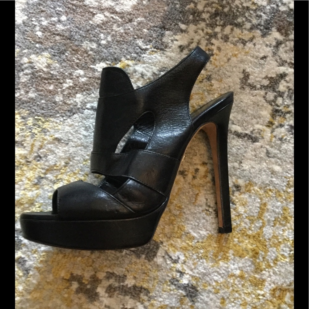 Black Tania Spinelli Slingback Heels Size 7.5