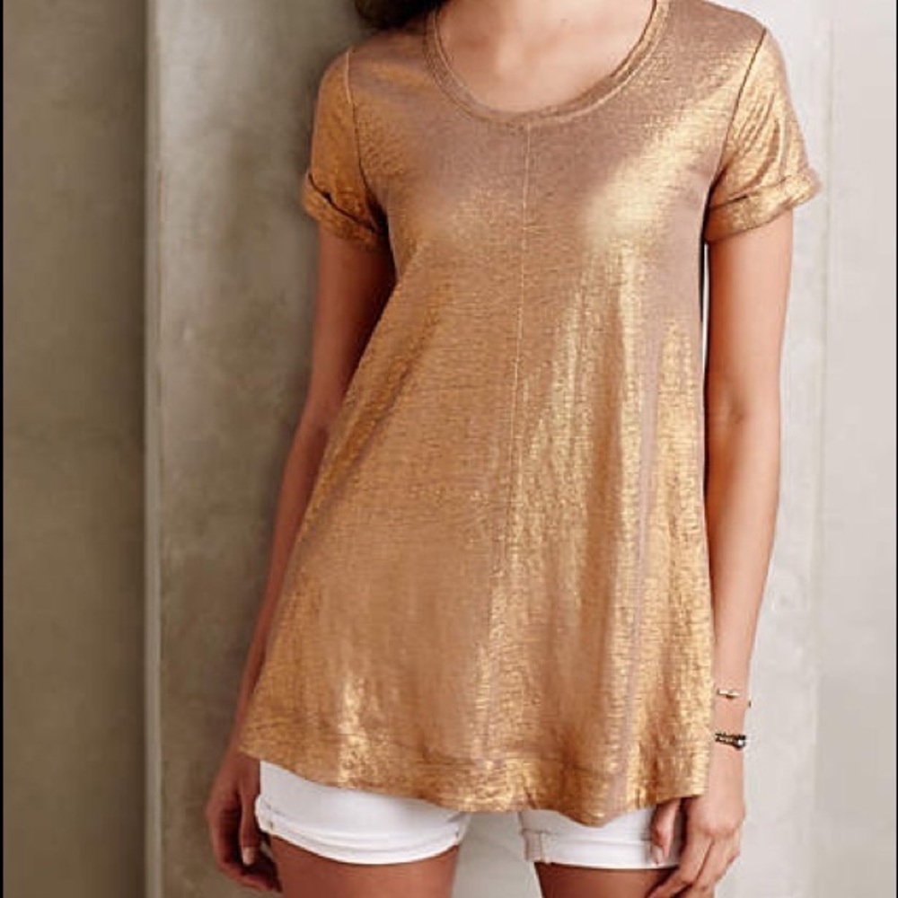 Anthropologie Shimmer Top