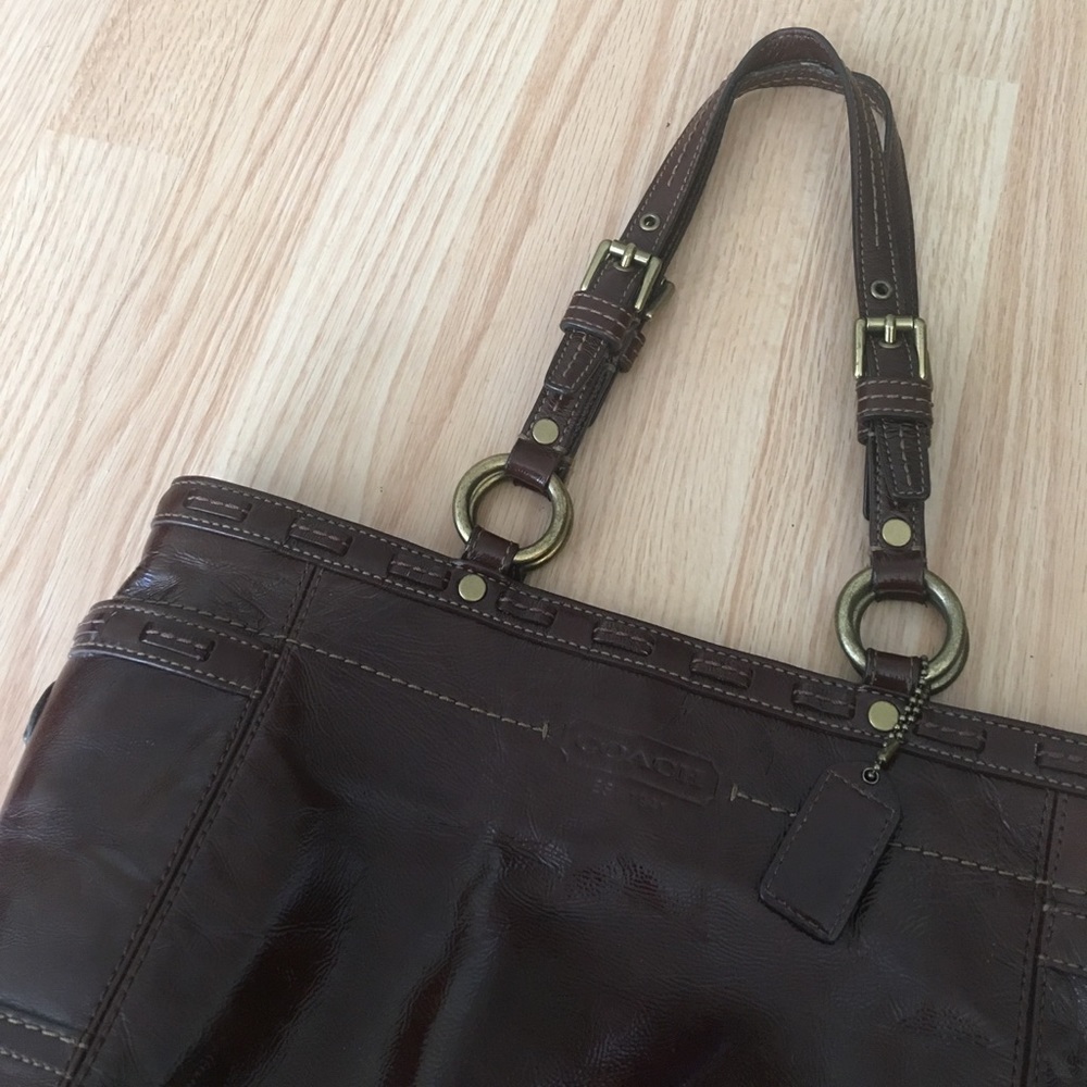 Gorgeous Rich Brown Leather Coach Bag
