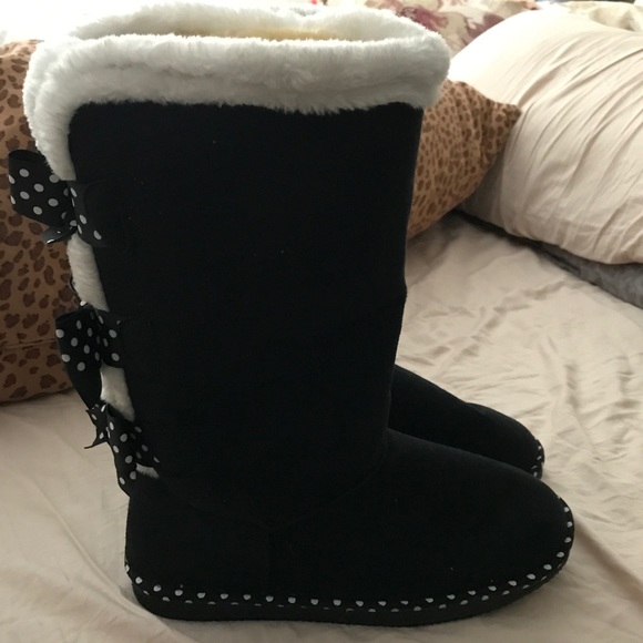 justfab fuzzy winter boots