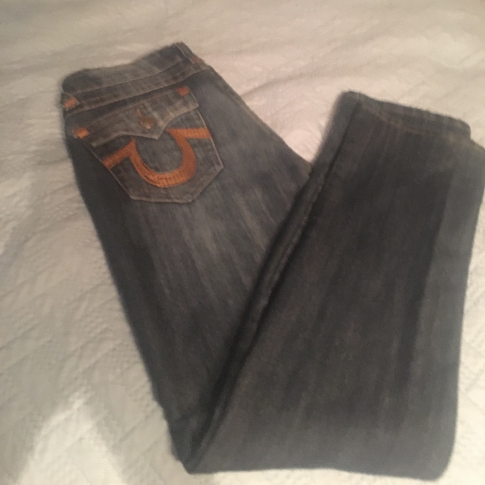 True Religion straight leg denim jeans! EUC!😍