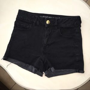 Black Hi-Rise Shortie from AEO