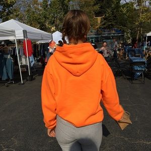 BRIGHT ORANGE HOODIE!