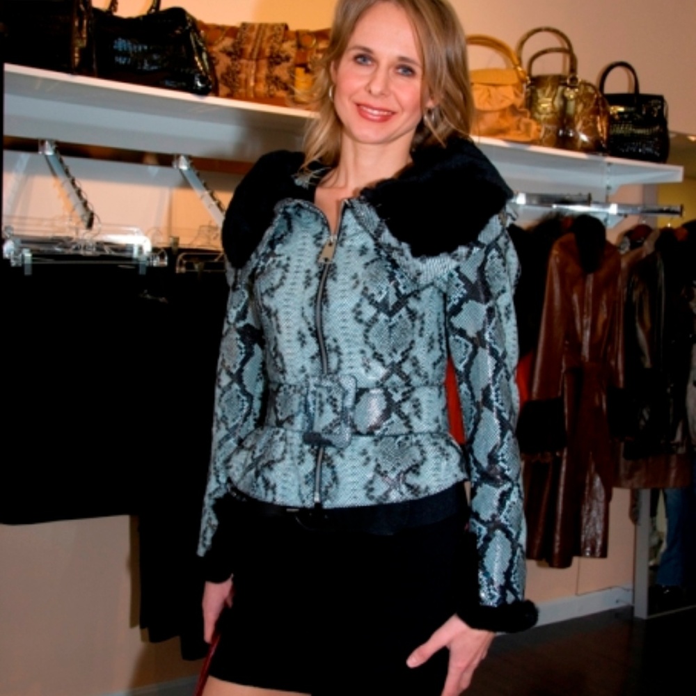 Embossed Leather Jacket
Python Print Leather