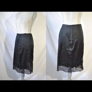 Vintage 30s Black Lace Slip Skirt Vintage 30s Black Lace Slip Skirt