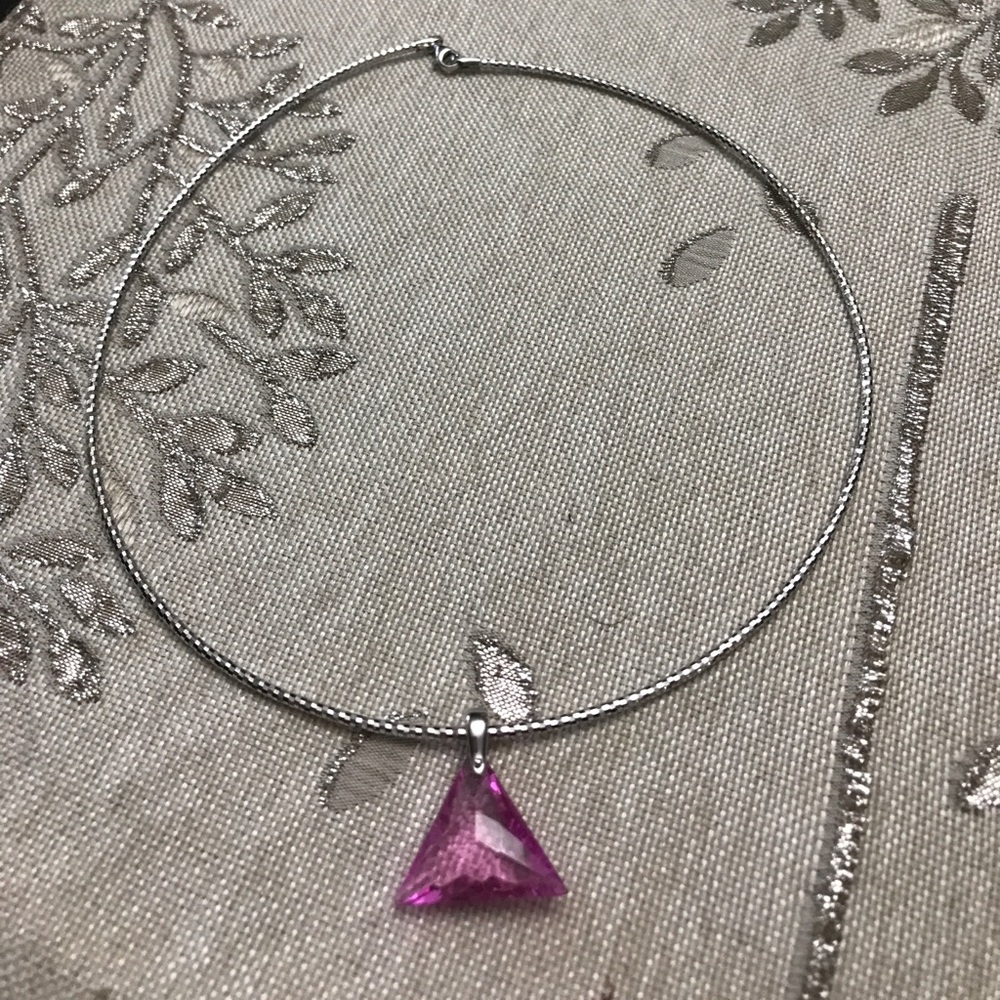 💯 silver necklace with pendant