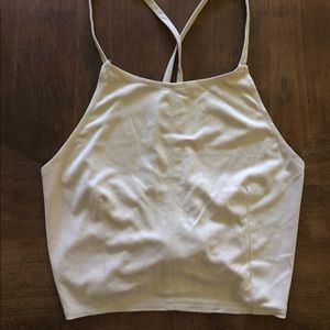 ANGL Suede Crop Top