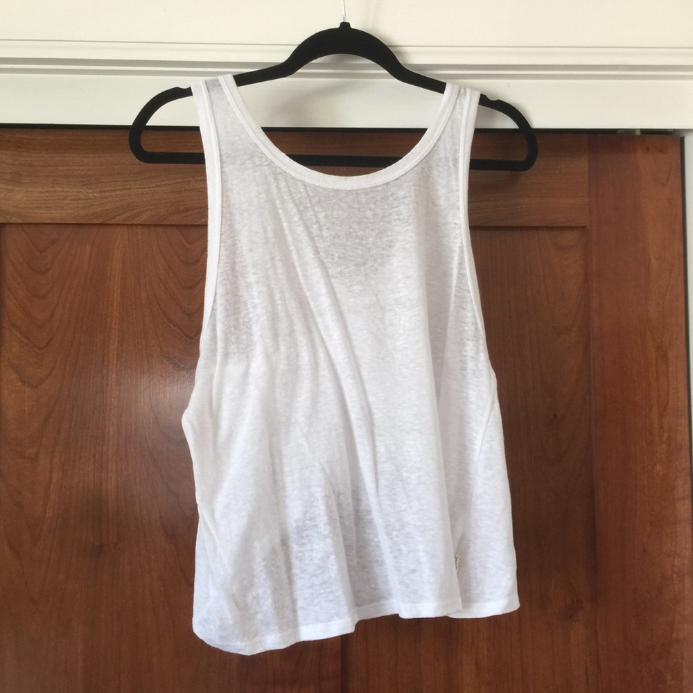 Billabong White Crossed Back Tank Top