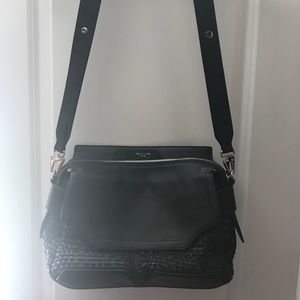 Rag and Bone Black Woven Pilot Satchel