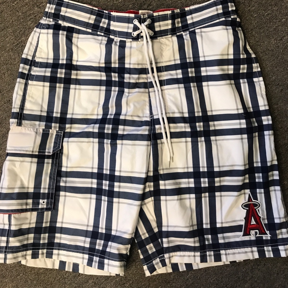Los Angeles Angels Men's Swim Shorts LG NWOT