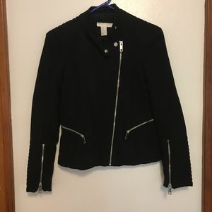 H&M suede moto jacket