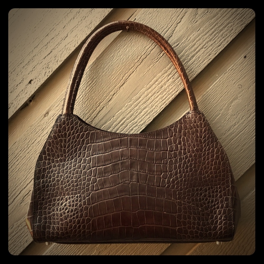 🌺RE-POSH🌺 Ann Taylor Brown Croc Purse