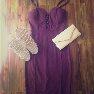 Purple Velvet Dress