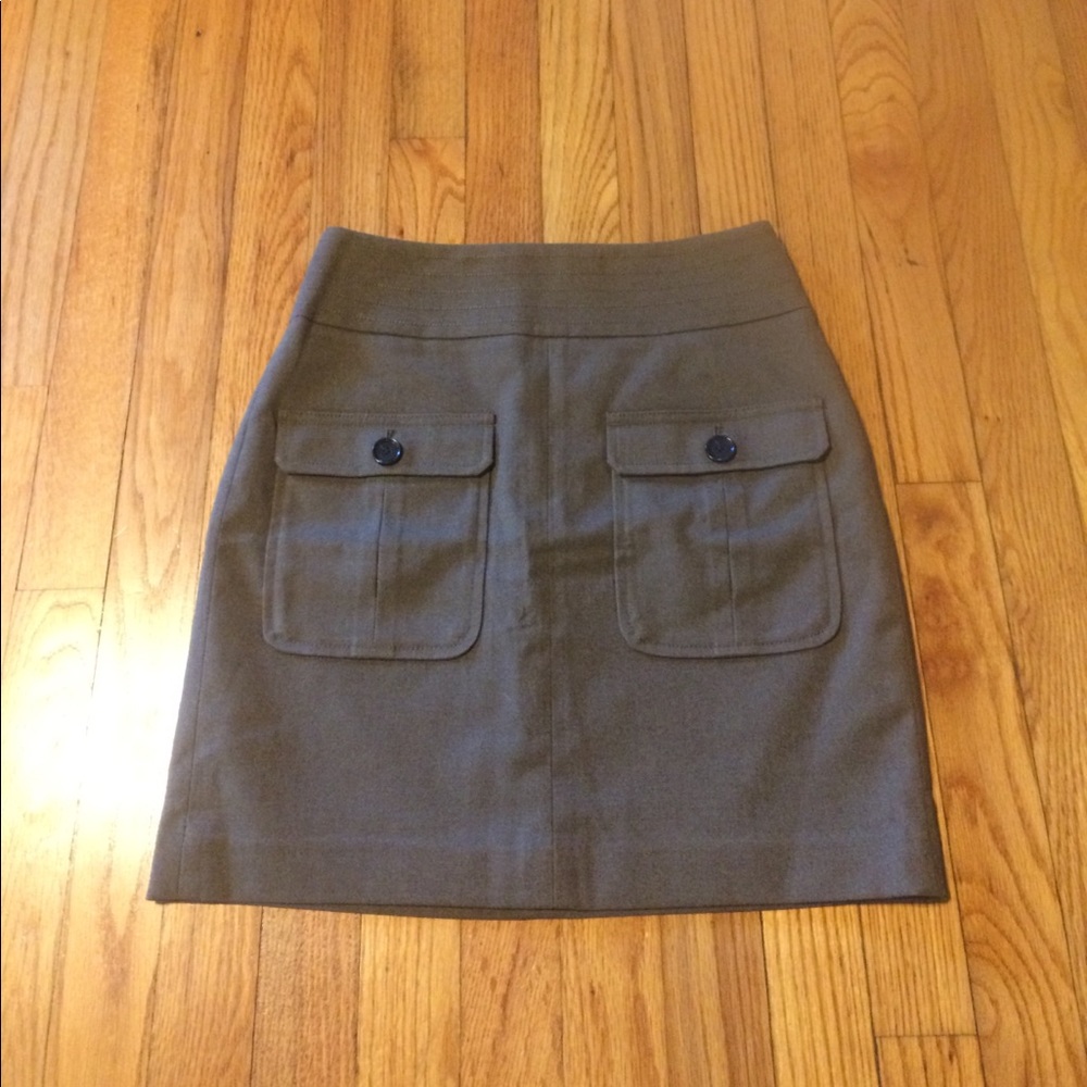 NWT LOFT deep brown/mocha skirt