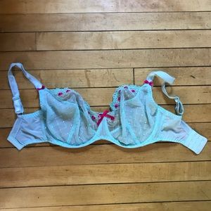 Curvy Kate Portia Bra, aqua/pink, UK sz 30HH