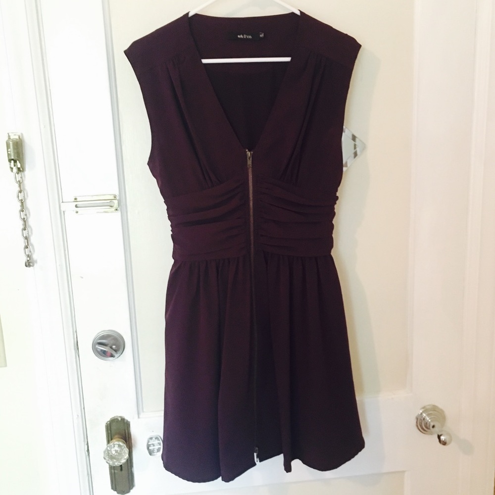 ‼️MARKDOWN‼️ Plum Dress w/ Front Zipper✨