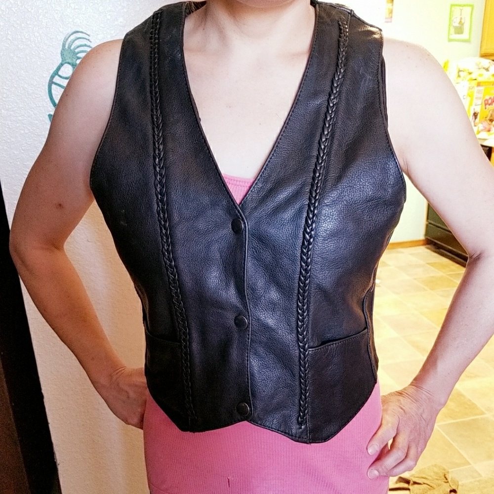 Leather vest