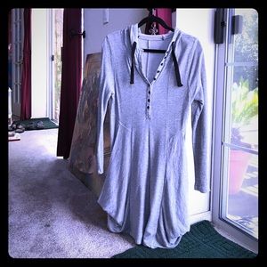 Grey fleece oversized top