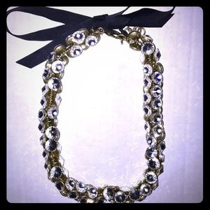 Banana Republic Gold Ribbon Sparkle Necklace Banana Republic Gold Ribbon Sparkle Necklace
