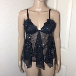 Victoria's Secret Black Baby Doll Top M