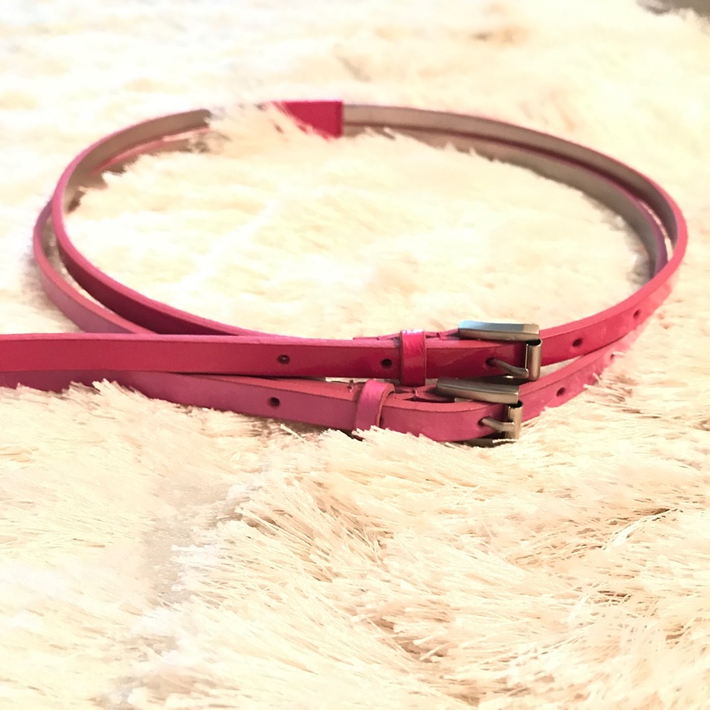 ✨NWOT Calvin Klein Patent Leather Double Belt