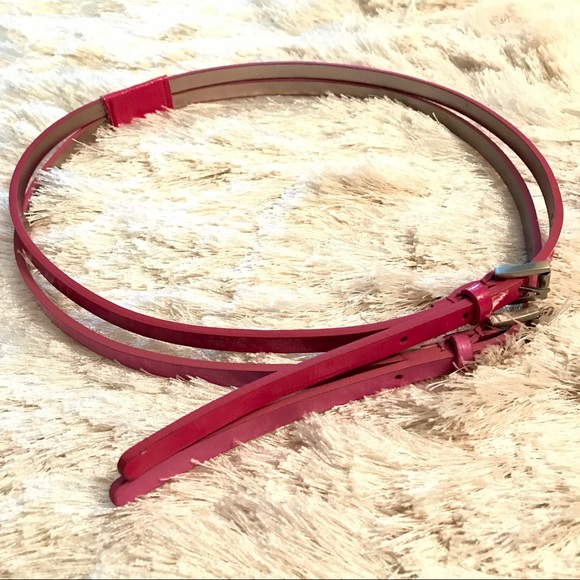 ✨NWOT Calvin Klein Patent Leather Double Belt - Picture 2 of 4