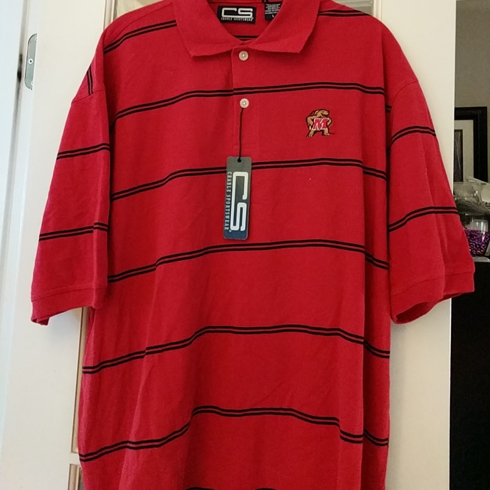 NEW University of Maryland button-down polo shirt