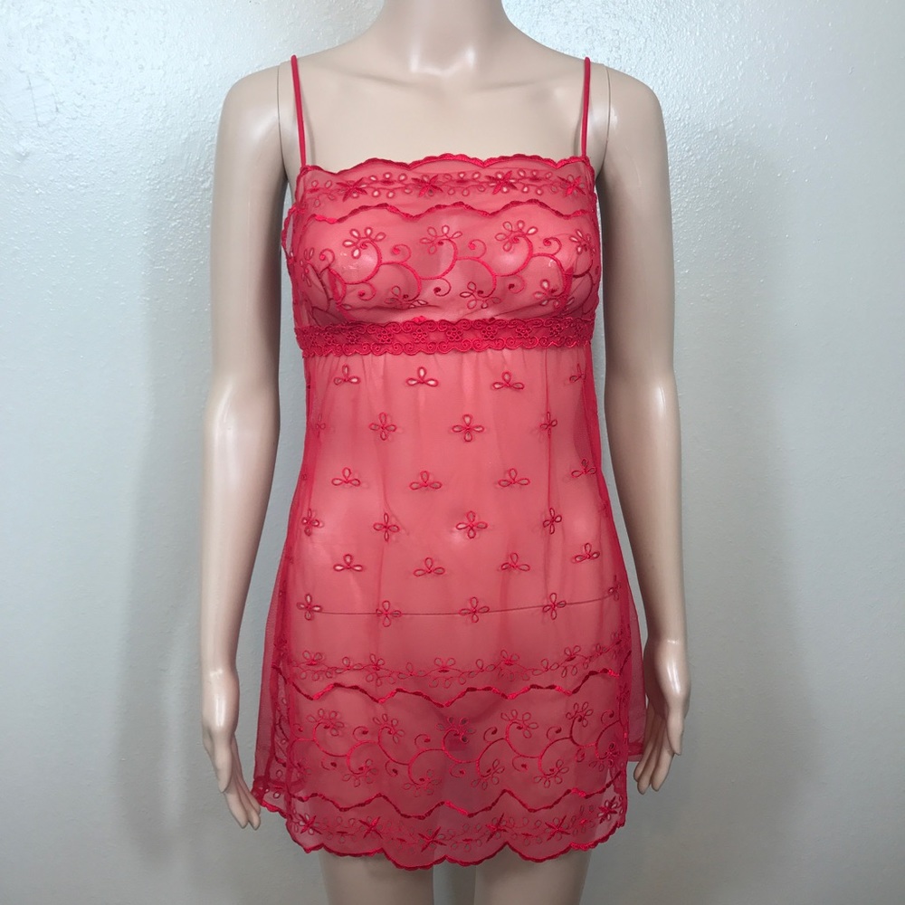 Victoria's Secret Red Sheer Sleepwear S lingerie